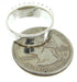 Silver Apple Coral Turquoise Inlay Ring Size 6-3/4 AW63698